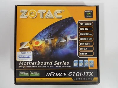 ZOTAC GeForce 610i-ITX Mini-ITX Motherboard GF 7050 nForce 610i AMD AM2 AM2+ ITX - Image 1 of 4