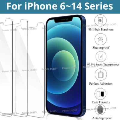 Venta al por mayor a granel para iPhone 14 13 12 11 8 7 6 lote de protector de pantalla de vidrio templado Foto 1 de 4