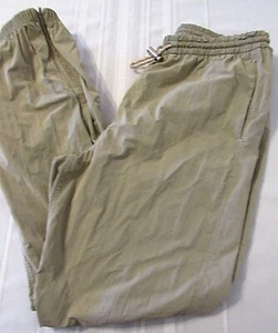 LULULEMON WOMEN'S GREEN ELASTIC DRAWSTRING WAIST ATHLETIC PANTS WIDE LEGS SZ 8 - Picture 1 of 8