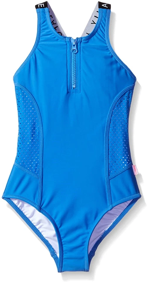 Traje de baño sin mangas Seafolly para niñas 188497 Big Summer Essentials azul cielo talla 8 Foto 1 de 2