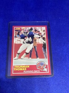 1989 Score THURMAN THOMAS Rookie Card RC #211 Buffalo Bills HOF NM - Mint Pics