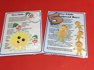 2 Sets - FLANNEL BOARD SET - LAMINATED - FLANNEL FELT STORY and PIECES - Picture 1 of 4