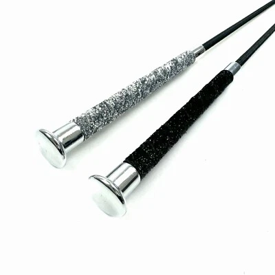 JA Horse HOLLYWOOD Gerte Reitgerte Dressurgerte schwarz silber - Bild 1 von 4