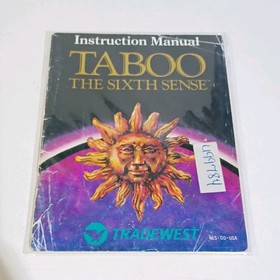 Taboo The Sixth Sense NES MANUAL ONLY Nintendo