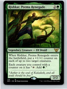 Magic the Gathering Rishkar, Peema Renegade Kamigawa: Neon Dynasty Commander MTG - Picture 1 of 1