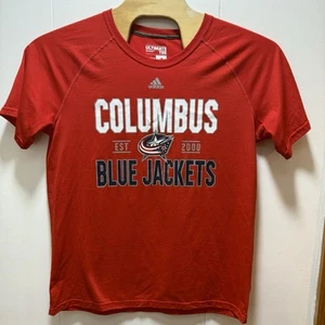 Columbus Blue Jackets NHL Adidas Men's T-Shirt Red Men’s Size XL - Picture 1 of 5