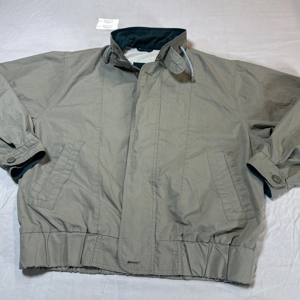 Jaqueta de neblina masculina vintage Londres forrada média zíper completo estilo corta-vento retrô anos 90 - Imagem 1 de 4