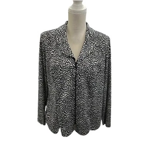 NWOT MSK Full Zip Blazer Jacket White Black Sequins Sz 1X Fitted - Picture 1 of 6