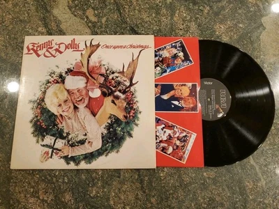 Once Upon a Christmas Kenny Rogers & Dolly Parton Holiday Record CBS Special LP Foto 1 de 4
