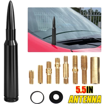ANTENA BALA PRETA 50 CAL para Chevrolet Silverado GMC Sierra 1500/2500/3500 - Imagem 1 de 4
