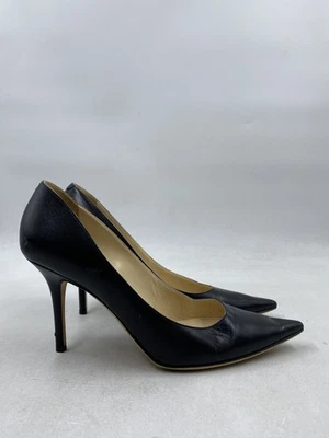 Jimmy Choo Black Leather High Heel Pumps W 9.5 - Image 1 of 4
