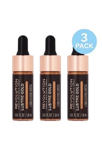 Revolution Lustre Gold Liquid Highlighter 0.61oz - 3 Pack - New - Picture 1 of 2