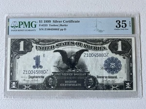 1899 U.S. $1 DOLLAR SILVER CERTIFICATE FR#233 BLACK EAGLE . PMG 35 EPQ. - Picture 1 of 2