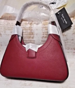 New Kate Spade New York Nouveau Small Shoulder Bag Red Jam Pebbled Leather K1460 - Picture 1 of 12