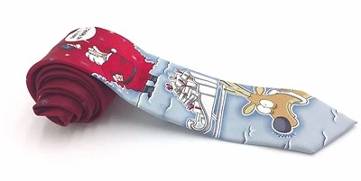 $91 John Ashford Hombres Blanco Papá Noel Navidad Corbata Clásica Cuello Corbata 58x3.5 Foto 1 de 4