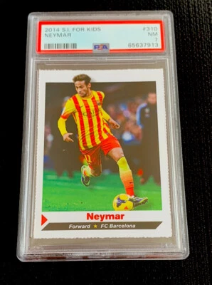 NEYMAR ROOKIE RARE 2014 Sports Illustrated Si for Kids JR BRAZIL PSA 7 - Image 1 of 2