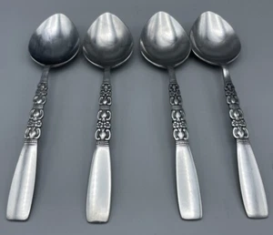 4 Oneida Northland Rebecca Oval Soup Spoons Stainless Steel 6.75" - Picture 1 of 3