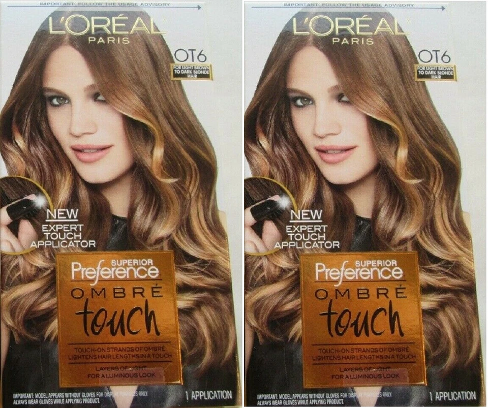 6 Loreal Preference Ombre Touch Hair Lightener Ot6 Light Brown to Dark Blonde