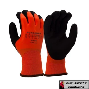 GL505 Orange Thermo Latex Waterproof Insulated Winter WORK GLOVES Fully Coated - Picture 1 of 5