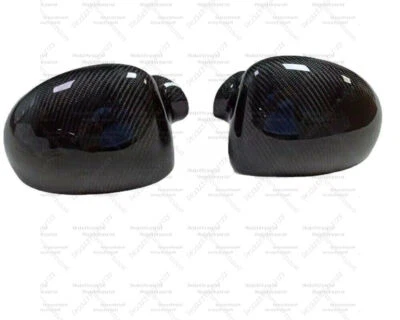 For BMW E46 M3 2000-2006 Real Carbon Fiber Side Mirror Cover Caps Add-On - Image 1 of 4