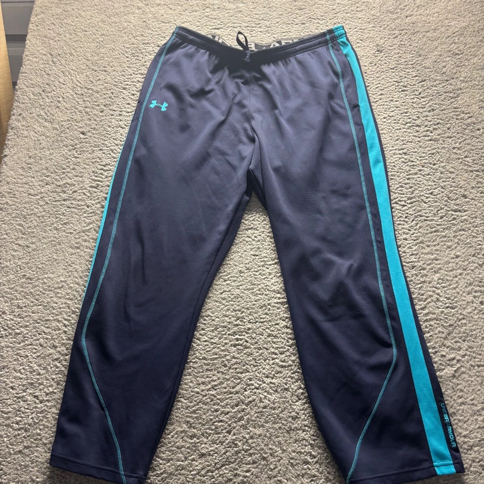 Pantalones deportivos Under Armour para hombre XL azul poliéster rectos holgados tiras azules Foto 1 de 4