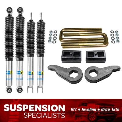 3" Lift Kit For 1999-2007 Chevy Silverado GMC Sierra 1500 4WD w/ Bilstein Shocks - Image 1 of 4