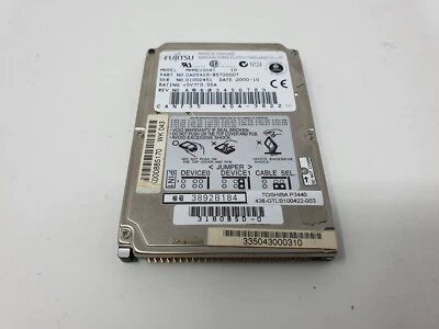 Toshiba P3440 HDD Hard Disk Drive 10GB IDE 2.5" Fujitsu MHM2100AT Genuine Item - Image 1 of 4