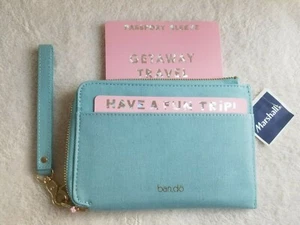 Ban Do ~ Passport Wallet ~ 7.5 x 5 ~ Blue Canvas W/ Gold hardware  - Picture 1 of 5