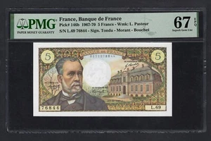 France 5 Francs 7-12-1967 P146b Uncirculated Grade 67 - Picture 1 of 2