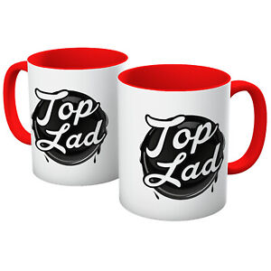TOP LAD SLOGAN FUNNY COMEDY JOKE HIPSTER IRONIC VARIOUS COLOUR MUGS
