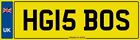 Hg Is Boss Number Plate Initials Car Reg Hg15 Bos Fees Paid Harry Harvey Henry