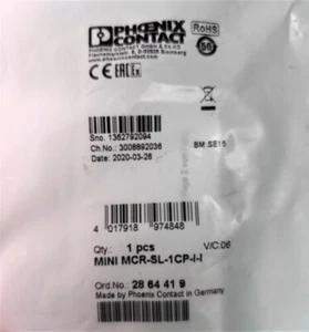 1pcs Phoenix Contact MINI MCR-SL-1CP-I-I 2864419 Isolator NEW - Picture 1 of 4