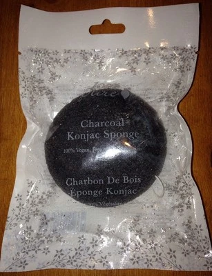 100% Pure Natural Vegan Detox Bamboo *Charcoal Konjac Sponge* Brand New Sealed - Image 1 of 4