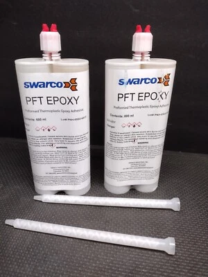 2 PK Dual Cartridge 600ml Each Preformed Thermoplastic Epoxy Adhesive W/Nozzles - Image 1 of 4