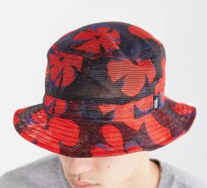 Vans Off The Wall Men's Undertone Bucket Hat Cap in Red Pop Floral - Picture 1 of 3
