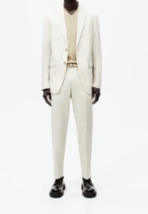 ZARA MEN NATRAL LINEN BLEND SUIT BLAZER SIZE UK 44 - Picture 1 of 10