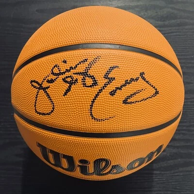 Julius “Dr. J” Erving Autographed Wilson NBA Basketball Philadelphia 76ers/ JSA - Image 1 of 3