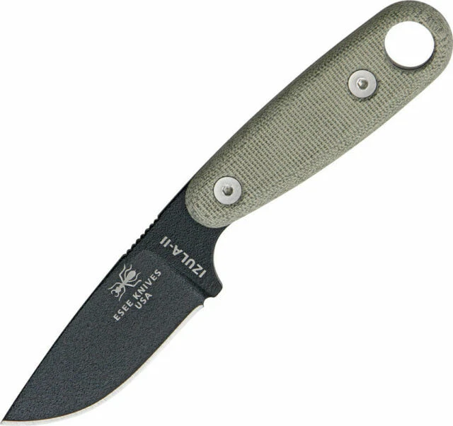 ESEE Izula-II Fixed Blade Knife with Micarta Handle - Black