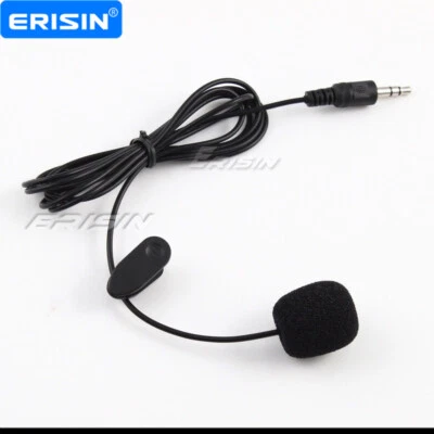 Mini 3.5mm Externen 1.5M Mikrofone Clip Microphone Für Autoradio Laptop PC BT - Bild 1 von 3