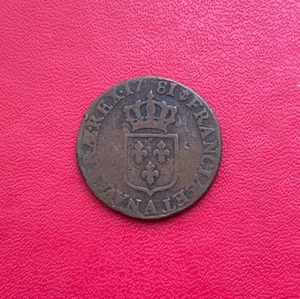 Belle monnaie Louis XVI, Demi Sol à l'écu, 1781 A. Etat TB - Imagen 1 de 2