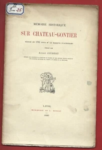 1890 MAYENNE MEMOIRE HISTORIQUE SUR CHATEAU GONTIER - Foto 1 di 1