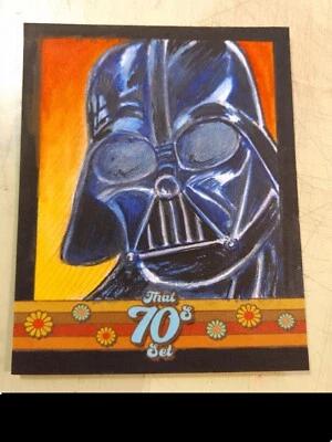 Darth Vader Artist's Unite AP Sketch Card Artwork by Chamberlain, ACEO Artcard - Image 1 of 2