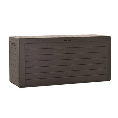 PROSPERPLAST Gartenbox Universal 280L Umbra Verschließbar Woodebox MBWL280-440U