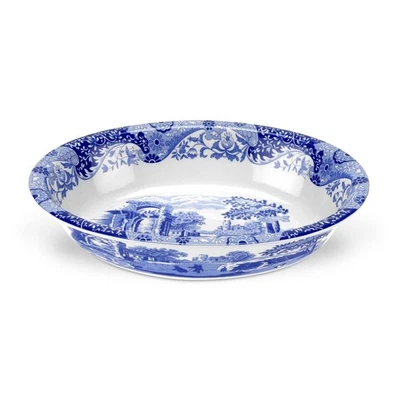 Spode Blue Italian Oval Rim Platter - 12.5" x 8.75" Porcelain Serving Platter... - Image 1 of 4
