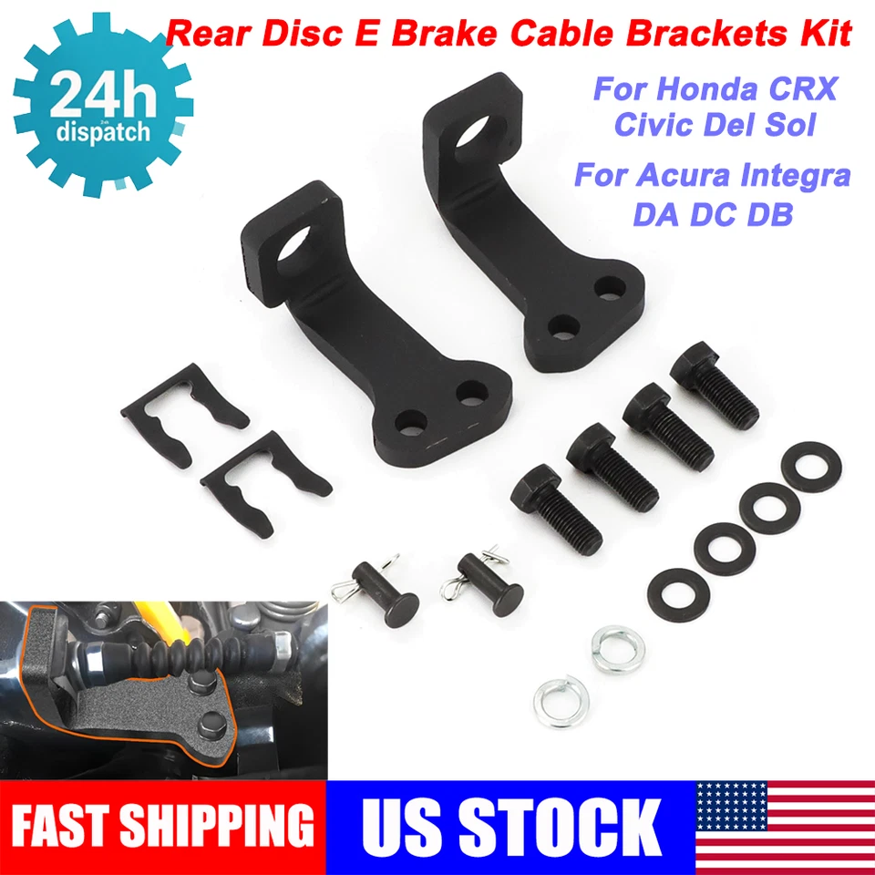 Para 1990+ Disco Trasero Honda Integra E Cable Brackets Pernos CRX Civic Del Sol Foto 1 de 4