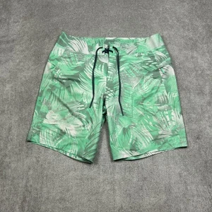 Lululemon Current State Board Shorts 9" Mens Size 34 Green Gray Abstract Stretch - Picture 1 of 7