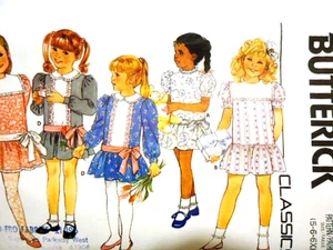 PATRÓN SIN CORTAR BUTTERICK 3357 talla 5-6-6X niñas estilo victoriano cambio vestido de fiesta - Imagen 1 de 3