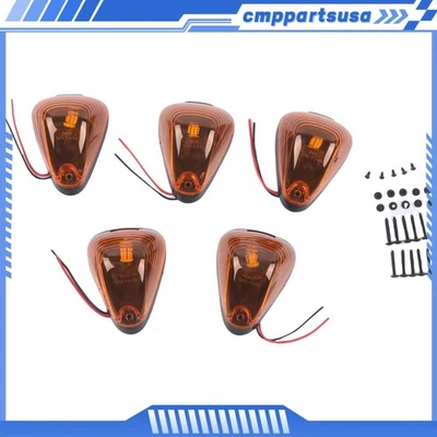 5X KIT LUCES MARCADORAS TECHO CABINA LED ÁMBAR PARA 99-16 FORD F250 F350 F450 SUPER DUTY Foto 1 de 4