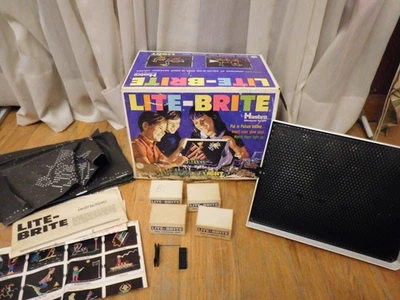 Vintage 1969 Hasbro Original Lite-Brite Brinquedo Conjunto Perfeito Na Caixa Funciona Completo - Imagem 1 de 4