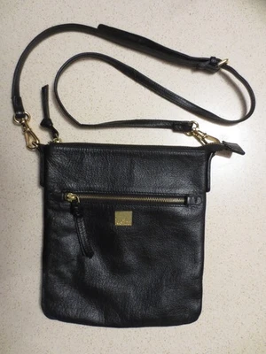 Kooba Everette Crossbody Black Pebbled Leather Medium Purse Bag Adjustable - Image 1 of 4